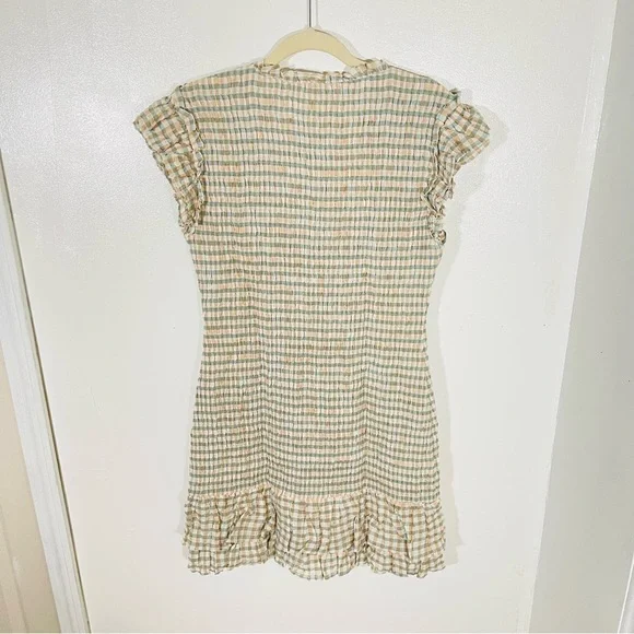 NWT Veronica Beard Cici Smocked Gingham Dress